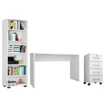 Conjunto De Escritório Home Office 3 Com Peças Gávea Branco - Mpozenato Conjunto De Escritório Home Office 3 Com Peças Gávea Branco - Mpozenato