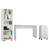 Conjunto de Escritório Home Office 3 com Peças Gávea Branco - Mpozenato Conjunto de Escritório Home Office 3 com Peças Gávea Branco - Mpozenato