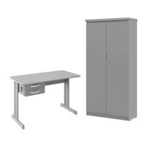 Conjunto de Escritorio Hungria Cinza Conjunto de Escritorio Hungria Cinza