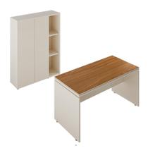 Conjunto de Escritório Office 2 Peças Mesa Armário Alto Athenas Via Nossa Conjunto de Escritório Office 2 Peças Mesa Armário Alto Athenas Via Nossa
