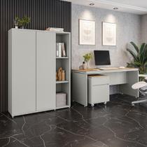 Conjunto de Escritório Office 3 peças Mesa Gaveteiro Armário Oslo