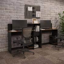 Conjunto de Escritório Smart 1 Livreiro e 2 Mesas 90cm Conjunto de Escritório Smart 1 Livreiro e 2 Mesas 90cm