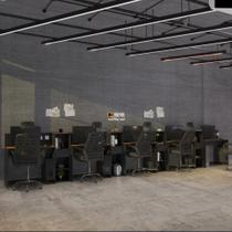 Conjunto de Escritório Smart 4 Livreiro e 5 Mesas 90cm