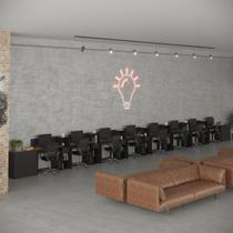 Conjunto de Escritório Smart 7 Livreiro 2 Buffet e 8 Mesas 90cm Conjunto de Escritório Smart 7 Livreiro 2 Buffet e 8 Mesas 90cm