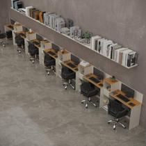 Conjunto De Escritório Tech 6 Livreiro E 7 Mesas 90cm - Vian - Off White E Cedro Off White E Cedro Conjunto De Escritório Tech 6 Livreiro E 7 Mesas 90cm - Vian - Off White E Cedro Off White E Cedro