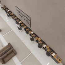 Conjunto De Escritório Tech 9 Livreiro 1 Buffet E 10 Mesas 9 - Preto E Cedro Preto E Cedro Conjunto De Escritório Tech 9 Livreiro 1 Buffet E 10 Mesas 9 - Preto E Cedro Preto E Cedro