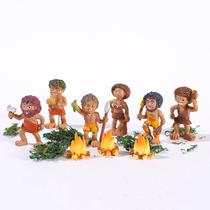 Conjunto de esculturas de figuras de jardim Creative Caveman Tribe Resin