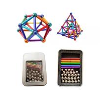 Conjunto de esferas e barras magnéticas de 63 peças para crianças com mais de 10 anos Conjunto de esferas e barras magnéticas de 63 peças para crianças com mais de 10 anos