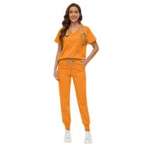 Conjunto de esfoliantes VIAOLI Scrubs para mulheres com decote em V com 8 bolsos Conjunto de esfoliantes VIAOLI Scrubs para mulheres com decote em V com 8 bolsos