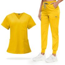 Conjunto de esfoliantes VIAOLI Scrubs para mulheres com decote em V com 8 bolsos Conjunto de esfoliantes VIAOLI Scrubs para mulheres com decote em V com 8 bolsos