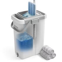 Conjunto de esfregões e baldes JOYMOOP Flat Squeeze Microfiber White