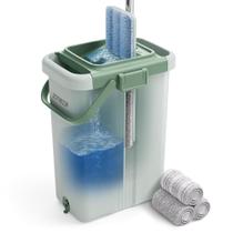 Conjunto de esfregões e baldes JOYMOOP Flat Squeeze Mop com espremedor verde