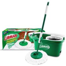 Conjunto de esfregões Libman Tornado 14" Spin Mop verde branco