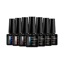 Conjunto De Esmalte De Gel Térmico Com Brilho Brilhante, 7 Peças, Kit De Gel UV LED Que Muda De Cor