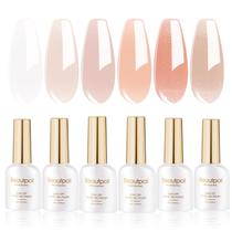 Conjunto de esmalte de unhas Larvall Beautpal Jelly Gel, 6 unidades e 8 ml Conjunto de esmalte de unhas Larvall Beautpal Jelly Gel, 6 unidades e 8 ml