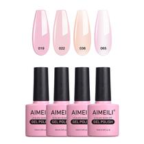 Conjunto de Esmalte em Gel AIMEILI Nude - 4 Cores de 10ml - Secagem UV/LED Conjunto de Esmalte em Gel AIMEILI Nude - 4 Cores de 10ml - Secagem UV/LED