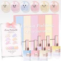 Conjunto de esmalte em gel Double Rhythm, 6 unidades, frasco da mesma cor de 15 ml