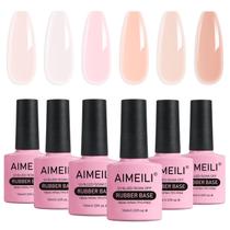 Conjunto de Esmaltes AIMEILI Rubber Base Gel 10ml - 6 Unidades Sem Hema Conjunto de Esmaltes AIMEILI Rubber Base Gel 10ml - 6 Unidades Sem Hema