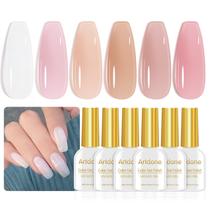 Conjunto de esmaltes Artdone Sheer Gel Jelly UV 6 cores com lâmpada