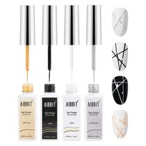Conjunto de esmaltes artísticos Gel Liner AIBRIT 10mL 4 cores para manicure