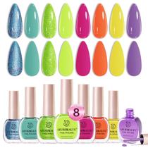 Conjunto de esmaltes AZUREBEAUTY Summer 8 cores 10mL Quick Dry Conjunto de esmaltes AZUREBEAUTY Summer 8 cores 10mL Quick Dry