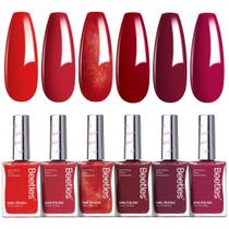Conjunto de Esmaltes Beetles Blazing Rose (6 Cores, 15ml) - Para Mulheres