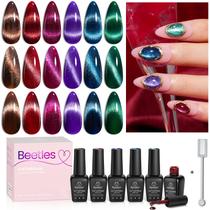 Conjunto de Esmaltes Beetles Cat Eye Christmas Gel - 6 Cores para Unhas (2024)