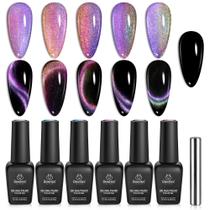 Conjunto de esmaltes Beetles Cat Eye Gel 6 Colors Chameleon