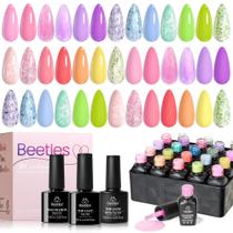 Conjunto de esmaltes Beetles Gel, 28 peças em tons pastel com cores brilhantes