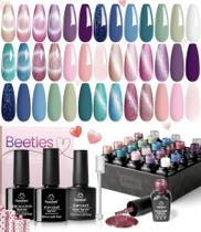 Conjunto de Esmaltes Beetles Gel Cat Eye 24 Unidades - com Bastão Magnético Conjunto de Esmaltes Beetles Gel Cat Eye 24 Unidades - com Bastão Magnético