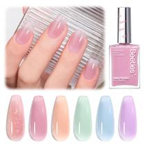 Conjunto de esmaltes Beetles Jelly 6 cores 15 ml de longa duração Conjunto de esmaltes Beetles Jelly 6 cores 15 ml de longa duração