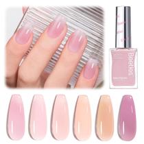 Conjunto de esmaltes Beetles Jelly 6 cores rosa nude roxo