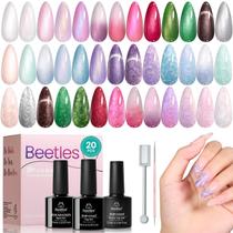 Conjunto de esmaltes Beetles Pearl Gel Ocean Treasures 20 cores