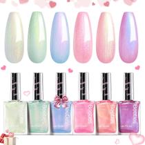 Conjunto de Esmaltes Beetles Pearl Mermaid Glow - 6 Cores de 15ml