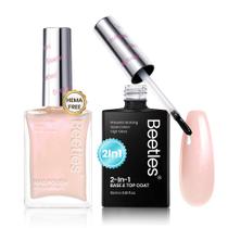 Conjunto de esmaltes Beetles Pearl Pink Base & Top Coat 15 ml Conjunto de esmaltes Beetles Pearl Pink Base & Top Coat 15 ml