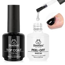 Conjunto de esmaltes Beetles Peel Off Base Coat e Top Coat 15 ml Conjunto de esmaltes Beetles Peel Off Base Coat e Top Coat 15 ml