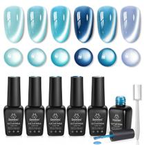 Conjunto de esmaltes besouros Blue Cat Eye Gel 6 cores de verão Conjunto de esmaltes besouros Blue Cat Eye Gel 6 cores de verão
