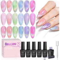 Conjunto de esmaltes besouros Cat Eye Gel 6 cores Summer Rainbow Conjunto de esmaltes besouros Cat Eye Gel 6 cores Summer Rainbow