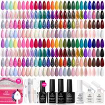 Conjunto de esmaltes besouros, gel de 100 cores, 119 unidades com camada superior básica Conjunto de esmaltes besouros, gel de 100 cores, 119 unidades com camada superior básica