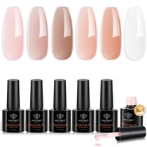 Conjunto de esmaltes Builder Gel, modelo, 6 cores, 7 ml