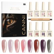 Conjunto de Esmaltes CANNI Cat Eye Gel (9ml x 8) com Ímã