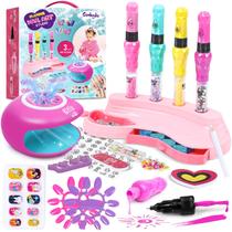 Conjunto de Esmaltes Combaybe Kids para Meninas (7-12 anos) - com Secadora e Caneta