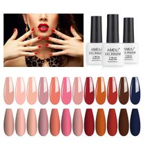 Conjunto de esmaltes de gel AIMEILI Soak Off U V LED Hema Free 12 unidades Conjunto de esmaltes de gel AIMEILI Soak Off U V LED Hema Free 12 unidades