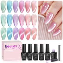 Conjunto de esmaltes de gel Beetles Cat Eye 6 cores Pastel Shimmer Conjunto de esmaltes de gel Beetles Cat Eye 6 cores Pastel Shimmer