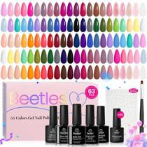 Conjunto de esmaltes de gel, besouros, 63 unidades, 55 cores, verão para mulheres Conjunto de esmaltes de gel, besouros, 63 unidades, 55 cores, verão para mulheres