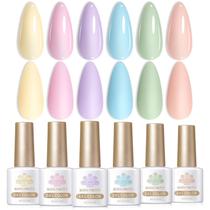 Conjunto de esmaltes de gel Born Pretty Macaron Candy Colors 7 ml 6 unidades