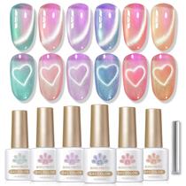 Conjunto de esmaltes de gel Born Pretty Magnetic Pastel Coral Sea Conjunto de esmaltes de gel Born Pretty Magnetic Pastel Coral Sea