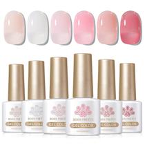 Conjunto de esmaltes de gel Born Pretty Milky White Jelly Nude Pink