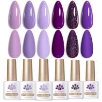 Conjunto de esmaltes de gel Born Pretty Purple 6 Colors Soak Off