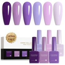 Conjunto de esmaltes de gel CANNI Purple 6 cores 9 mL UV LED Soak Off